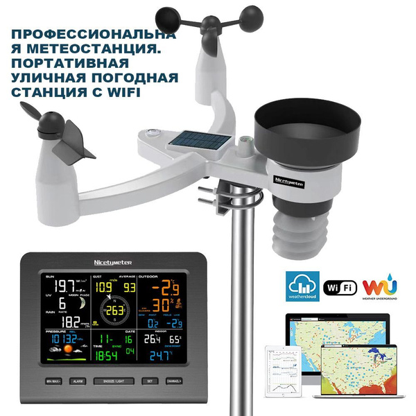 NICETYMETER FT0366-025T Профессиональная метеостанция. Портативная ...