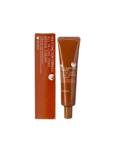 Крем для лица с муцином улитки MIZON All In One Snail Repair Cream 35мл ...