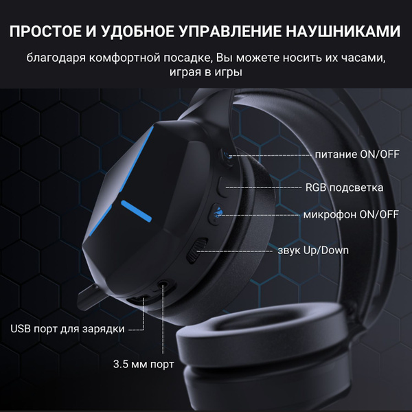 Игровые наушники Полноразмерные TWS PRO Gaming Headset - купить по ...