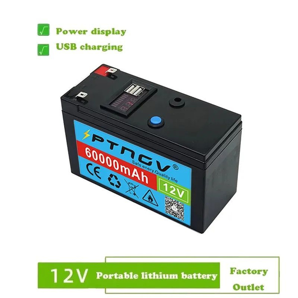 12V аккумулятор 60ah 18650 Литиевые батареи Солнечный электромобиль ...