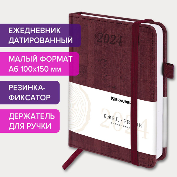 Ежедневник планинг датированный 2024 Малый Формат 100х150мм А6 ...