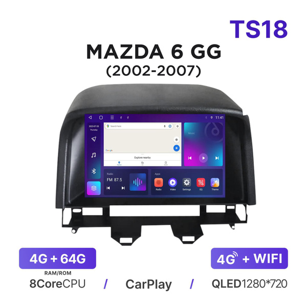 Магнитола Mekede TS18 4-64 Гб Android для Mazda 6 I GG (2002-2007 ...