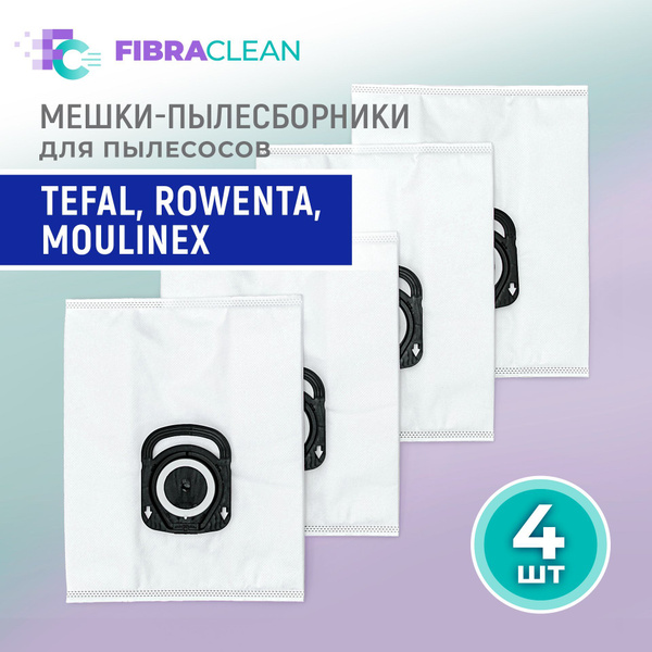 Мешки-пылесборники для пылесосов Tefal, Rowenta, синтетические, 4 шт ...