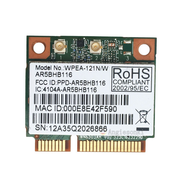 Scheda Wireless Atheros AR5BHB116 (AR9382) | Dual Band 300Mbps | Mini PCI-E | 802.11n WiFi