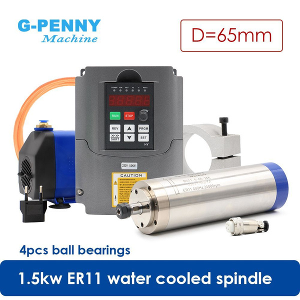 G-Penny 1,5 кВт ER11 220 В 65 мм комплект двигатель шпинделя с водяным ...