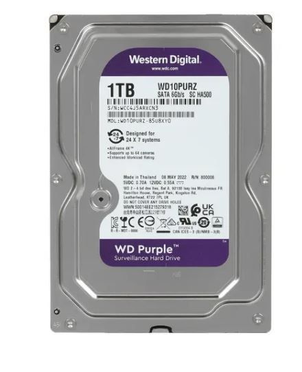 1 ТБ Внутренний жесткий диск Western Digital Purple (WD10PURZ) - купить ...