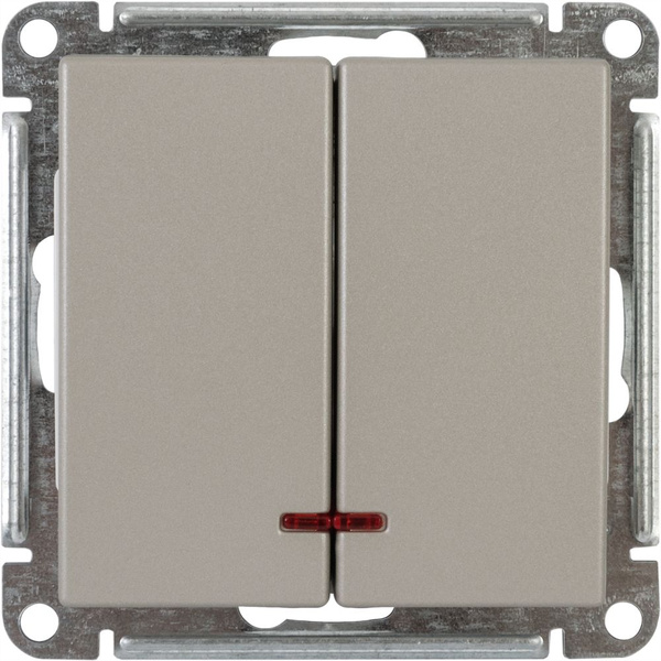 Выключатель встраиваемый Systeme Electric W59 Deco 2 клавиши с ...