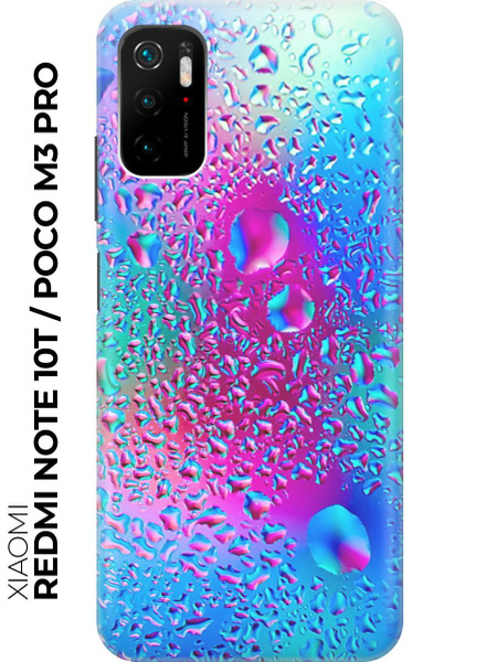 Силиконовый чехол Капли на стекле на Xiaomi Redmi Note 10T / Poco M3 ...
