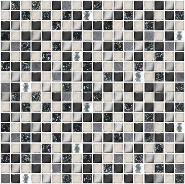 Плитка стеклянная настенная мозаика Azori VELA NERO, 30*30 см ...
