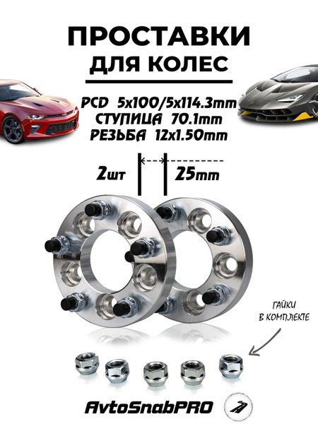 Secret Wheels Проставка для колесных дисков D70.1, 2 шт. - купить с ...
