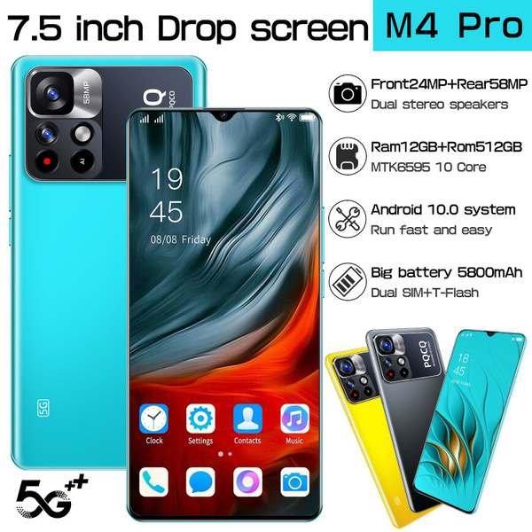 Смартфон Смартфоны M4 Pro имеют низкую цену, смартфоны тонкие, 7,5 ...