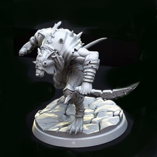 Крыса воин-ассасин 32мм (Skaven, Rat, Мышь) миниатюра для DnD (ДнД) и ...