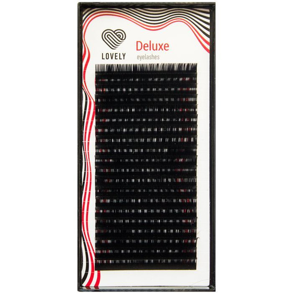 Ресницы Deluxe Lovely, отдельные длины, D/0.15/7 mm, 20 линий - купить ...