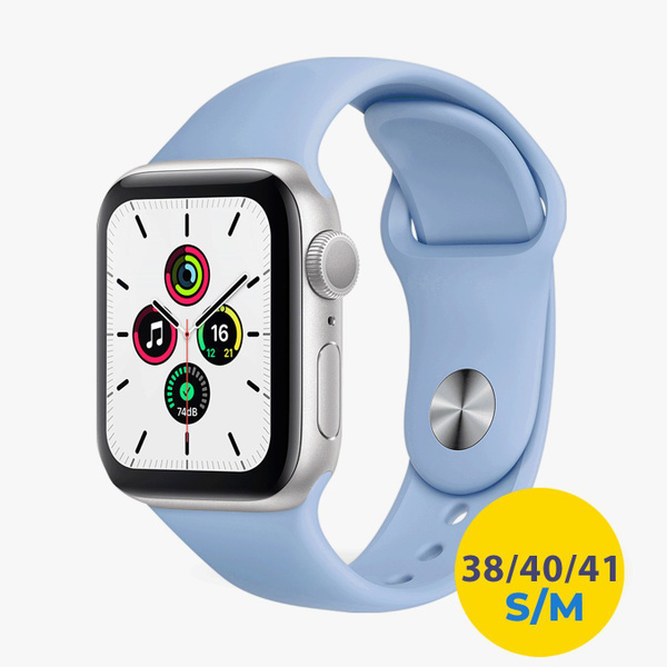 Cиликоновый ремешок для Apple Watch 38 40 41 мм, размер S/M, series 1-8 ...