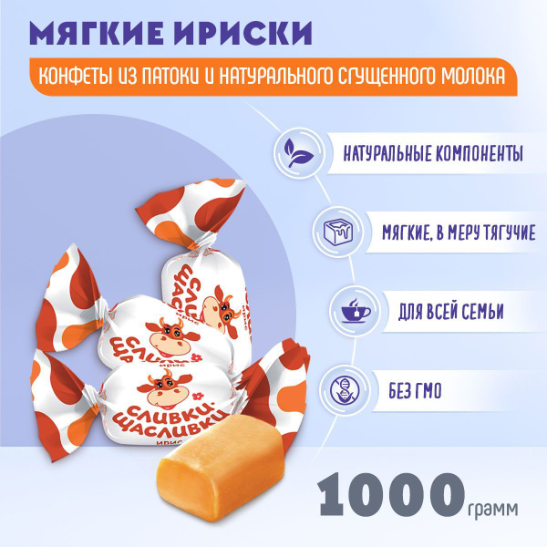 Конфеты Сливки-Щасливки 1 кг Азовская - купить с доставкой по выгодным ...