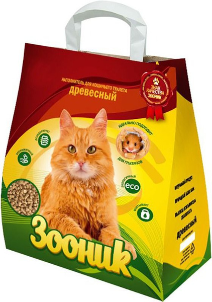Зооник Древесный наполнитель, 5л, 2 кг - купить с доставкой по выгодным ...