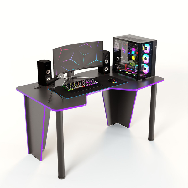 Игровой компьютерный стол Gamer Comfort SHIFT_белый, 140х80х75 см ...