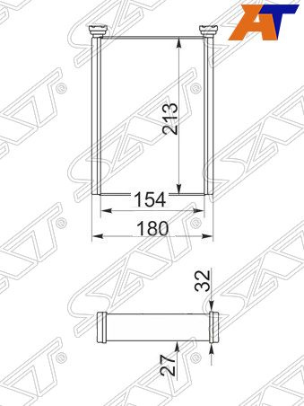 Радиатор отопителя для Тойота Хайлендер 2003-2007, Toyota Highlander ...