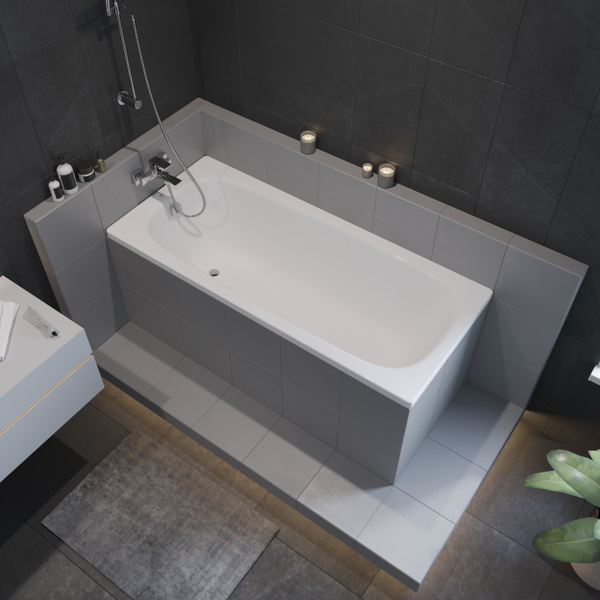 Прямоугольная стальная ванна Koller Pool Universal, 150x70 с ножками ...