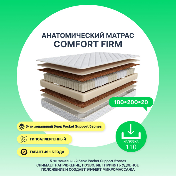 Матрас ASKONA Анатомический матрас_Ask-Com-Firm-120*190_ASKONA, С ...