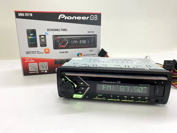 Автомагнитола Pioneer.GB MVH-T911B 60W c со съемной панелью, Bluetooth ...