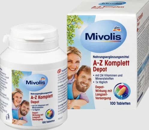 Mivolis Комплексные витамины От А до Z Komplett, более 20 витаминов ...