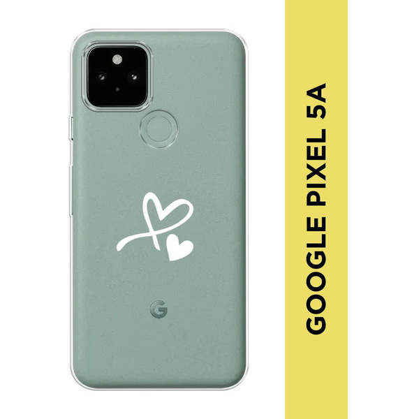 Силиконовый чехол на Google Pixel 5A / Гугл Пиксель 5А "Сердечко ...