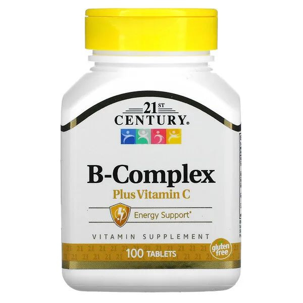 Комплекс витаминов 21st Century B-Complex + Vitamin C, 100 таблеток ...