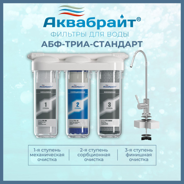 Фильтр встраиваемый под мойку, Аквабрайт АБФ-ТРИА-СТАНДАРТ - купить в ...