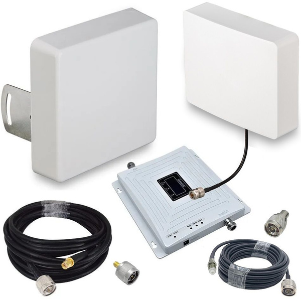 Комплект усиления 4G LTE 3G 2G GSM - 900/1800/2100 МГц - для сотовой ...