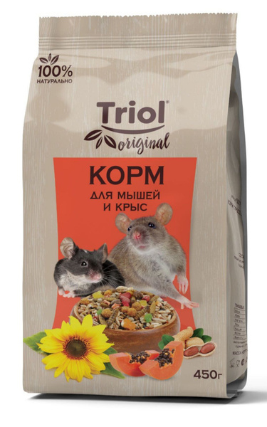 Корм Triol Original для мышей и крыс, 450г - купить с доставкой по ...