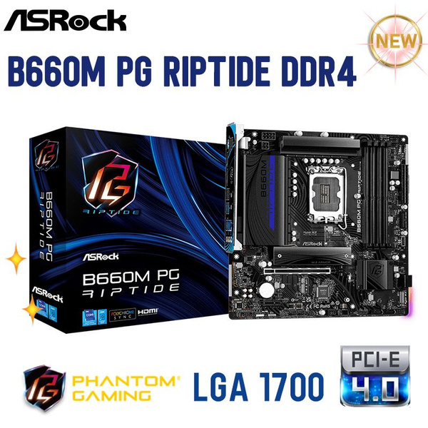 ASRock Материнская плата B660M PG Riptide DDR4 купить на OZON по низкой ...