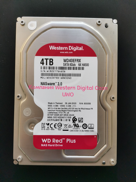 4 ТБ Внутренний жесткий диск Western Digital WD40EFP/RX (WD40EFP/RX ...