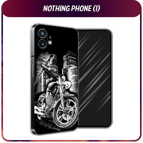 Силиконовый чехол на Nothing Phone (1) / Нотинг Фон (1) "Крутой байк ...