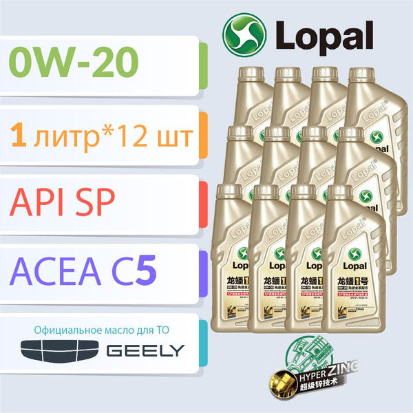 Масло моторное LOPAL 0W-20 Синтетическое - купить в интернет-магазине ...