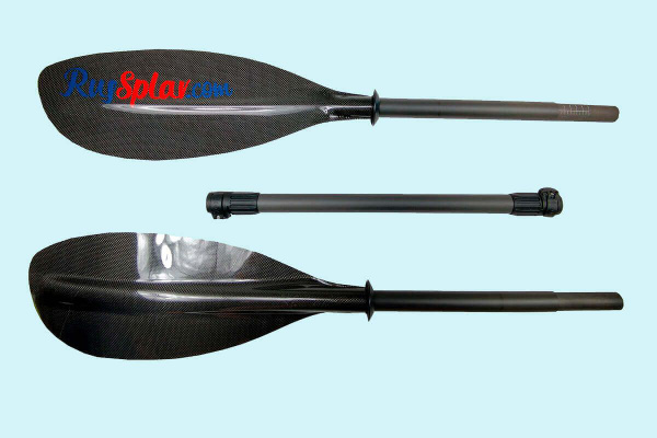 Весло карбоновое 210-220 см rs carbon трехсекционное, черное для каяка ...