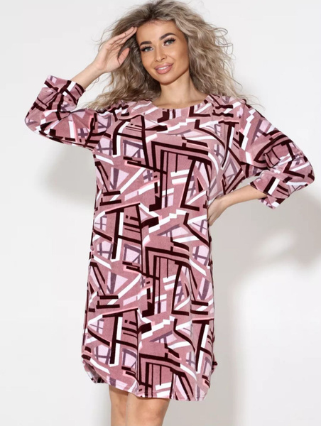 Платье велюровое женское Liza, Женский, размер 52 (52), рукав Три ...