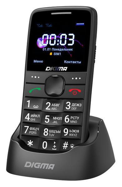 Мобильный телефон Digma Linx S220 32Mb черный, черный - купить по ...