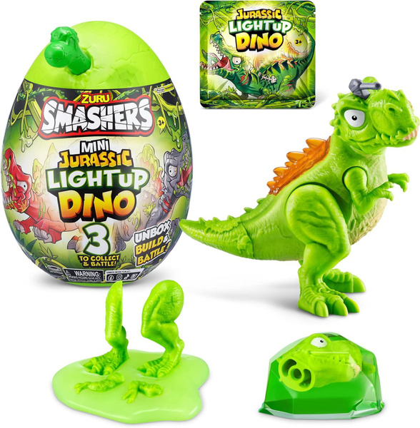 Мини-светящиеся яйца динозавров Smashers Jurassic Glow для мальчиков и ...