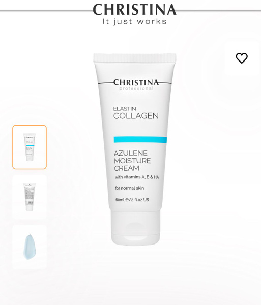 Christina Elastin Collagen Azulene Moisture Cream with Vit. A, E & HA ...
