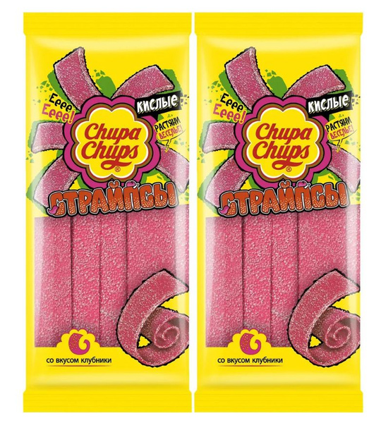 Мармелад жевательный кислый страйпсы Chupa Chups - купить с доставкой ...