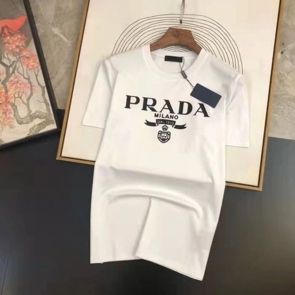 Футболка Prada, размер 48, цвет белый, полиэстер,Хлопок - купить по ...