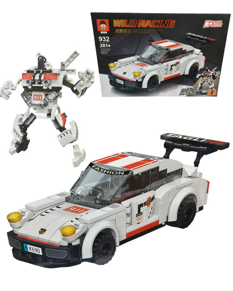 Конструктор / Трансформер "Белый Спорткар" - 281 деталь / машина ...