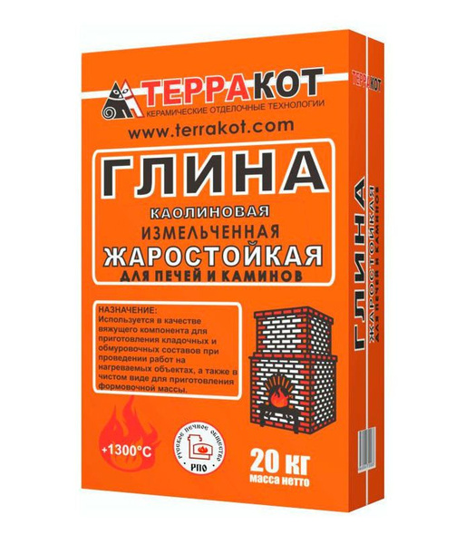 Глина строительная ТЕРРАКОТ 20 кг 1 шт. - купить по выгодным ценам в ...
