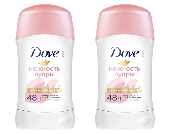 DOVE антиперспирант-дезодорант стик Нежность пудры с 1/4 увлажняющего ...