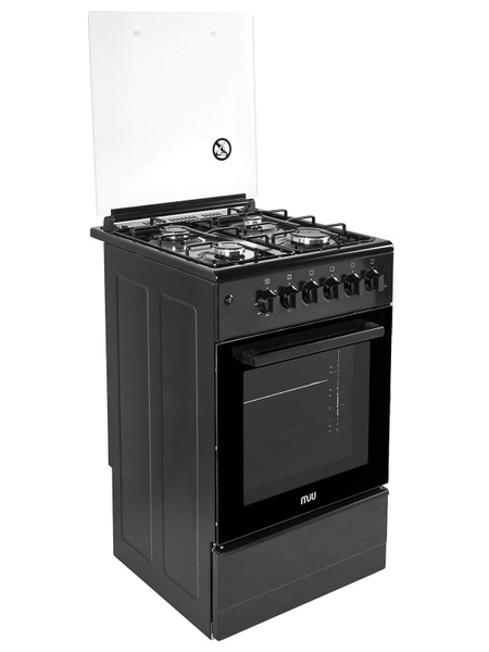 Кухонная плита MIU 5016 ERP ГК LUX черная 50 см, газовая с ...