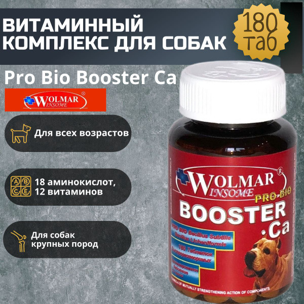 Витаминный комплекс Wolmar Winsome Pro Bio Booster Ca для собак крупных ...