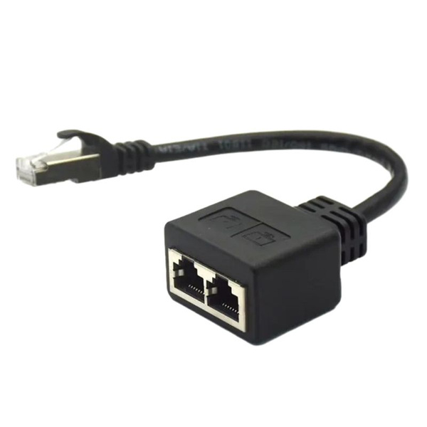 Кабель-переходник-разветвитель RJ45, разъемы папа и гнездо , Cat 7 ...