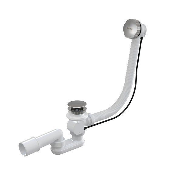 Характеристики Сифон (сточный комплект) для ванны, с переливом, 570 мм ...