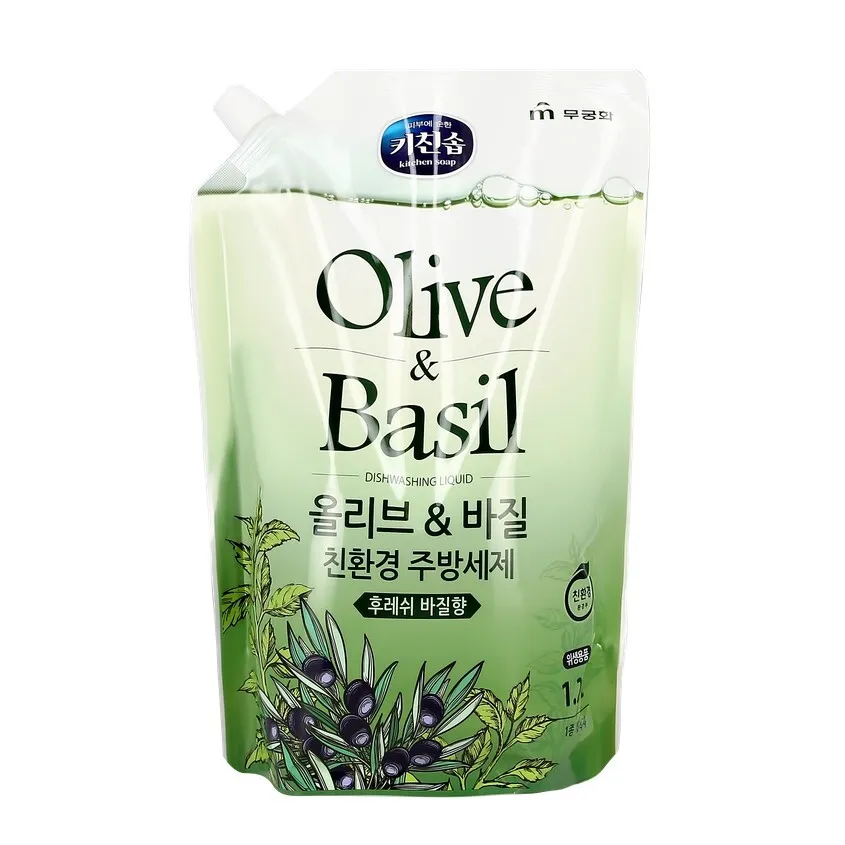 MUKUNGHWA Средство для мытья посуды Olive & Basil, 1,2 л #1